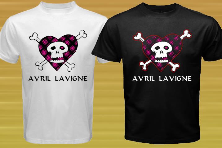Hot New Avril Lavigne white or black Tshirt Size S3XL eBay