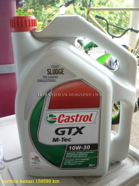 Service Kenari, Minyak enjin untuk Kenari-Castrol GTX 10W-30