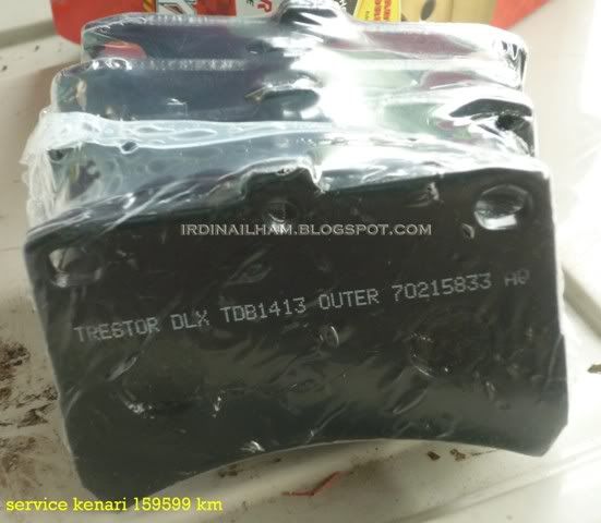 Service Kenari, Brake pads Kenari