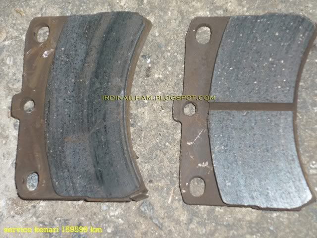 Service Kenari, Brake pads yang lama