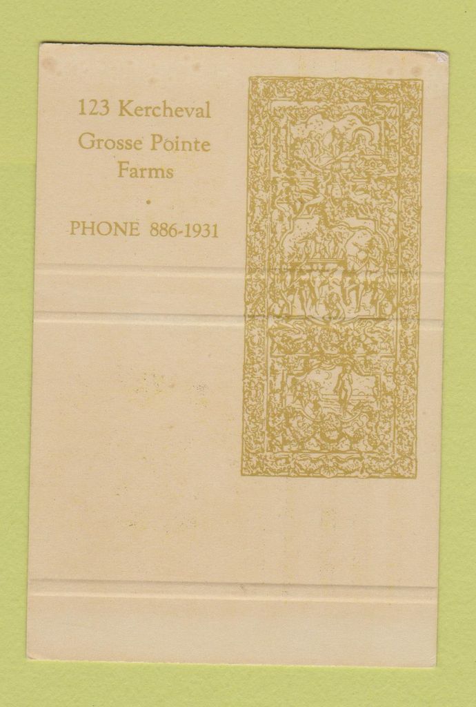 Bronze Door Grosse Pointe Menu