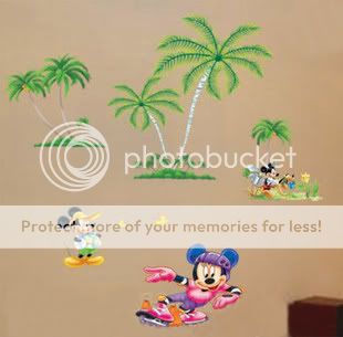 Cute Disney Mickey COCO Palm characters Home Wall Art Decor Stickers 